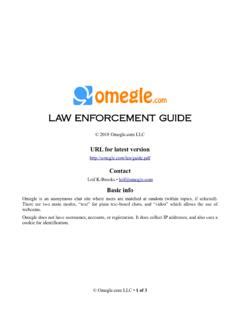 omegle dirty talk|LAW ENFORCEMENT GUIDE